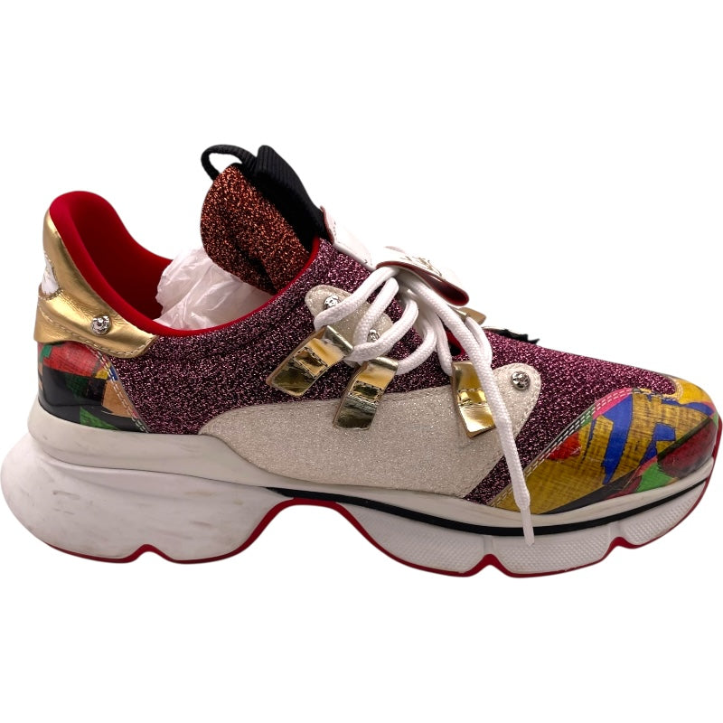 クリスチャン・ルブタン Christian louboutin RED RUNNERスニーカー マルチカラー エナメル メンズ スニーカー