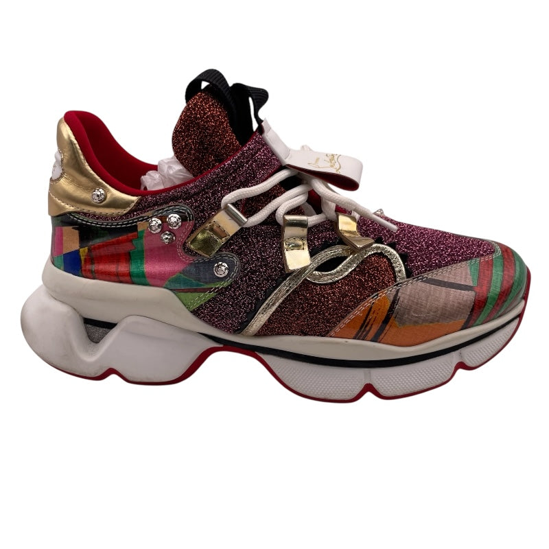 クリスチャン・ルブタン Christian louboutin RED RUNNERスニーカー マルチカラー エナメル メンズ スニーカー