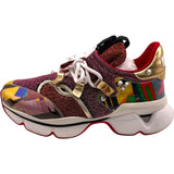 クリスチャン・ルブタン Christian louboutin RED RUNNERスニーカー マルチカラー エナメル メンズ スニーカー