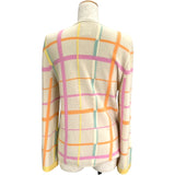 シャネル CHANEL チェック柄ニットカーディガン P12382 アイボリー カシミア レディース カーディガン