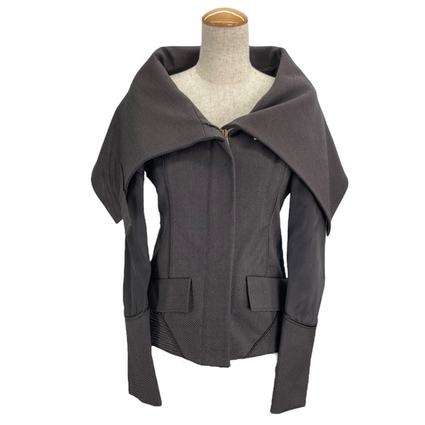 グッチ GUCCI ビッグカラージャケット 118344 ブラック ウール レディース テーラードジャケット