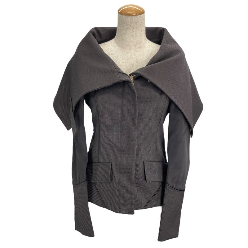 グッチ GUCCI ビッグカラージャケット 118344 ブラック ウール レディース テーラードジャケット