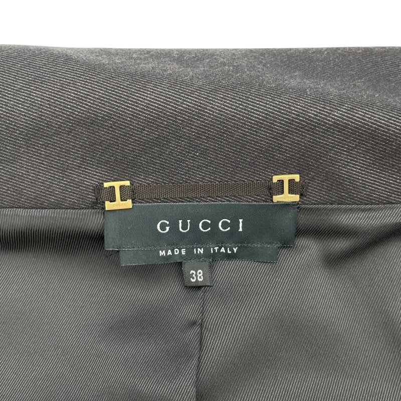 グッチ GUCCI ビッグカラージャケット 118344 ブラック ウール レディース テーラードジャケット