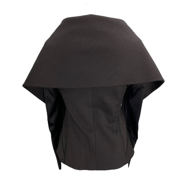 グッチ GUCCI ビッグカラージャケット 118344 ブラック ウール レディース テーラードジャケット