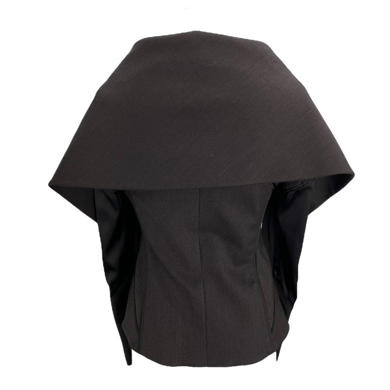 グッチ GUCCI ビッグカラージャケット 118344 ブラック ウール レディース テーラードジャケット