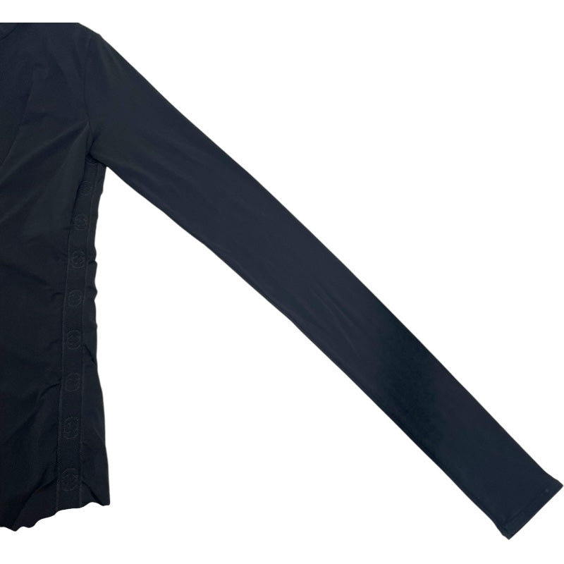 グッチ GUCCI サイドGGラインタートルネックカットソー 116615 ブラック ナイロン レディース カットソー