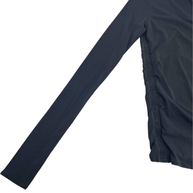 グッチ GUCCI サイドGGラインタートルネックカットソー 116615 ブラック ナイロン レディース カットソー