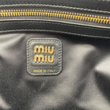 ミュウミュウ miu miu ボーバッグ 5BB117 ブラック GD金具 パテントレザー レディース ハンドバッグ