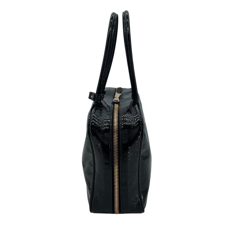 ミュウミュウ miu miu ボーバッグ 5BB117 ブラック GD金具 パテントレザー レディース ハンドバッグ