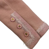 シャネル CHANEL ココマークボタンジャケット&スカート P04100 ピンク ウール レディース セットアップ