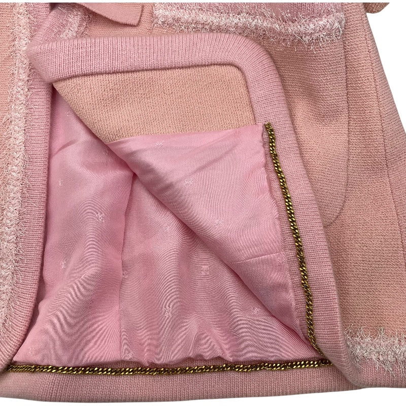 シャネル CHANEL ココマークボタンジャケット&スカート P04100 ピンク ウール レディース セットアップ