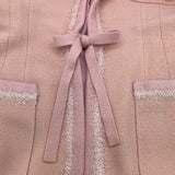 シャネル CHANEL ココマークボタンジャケット&スカート P04100 ピンク ウール レディース セットアップ