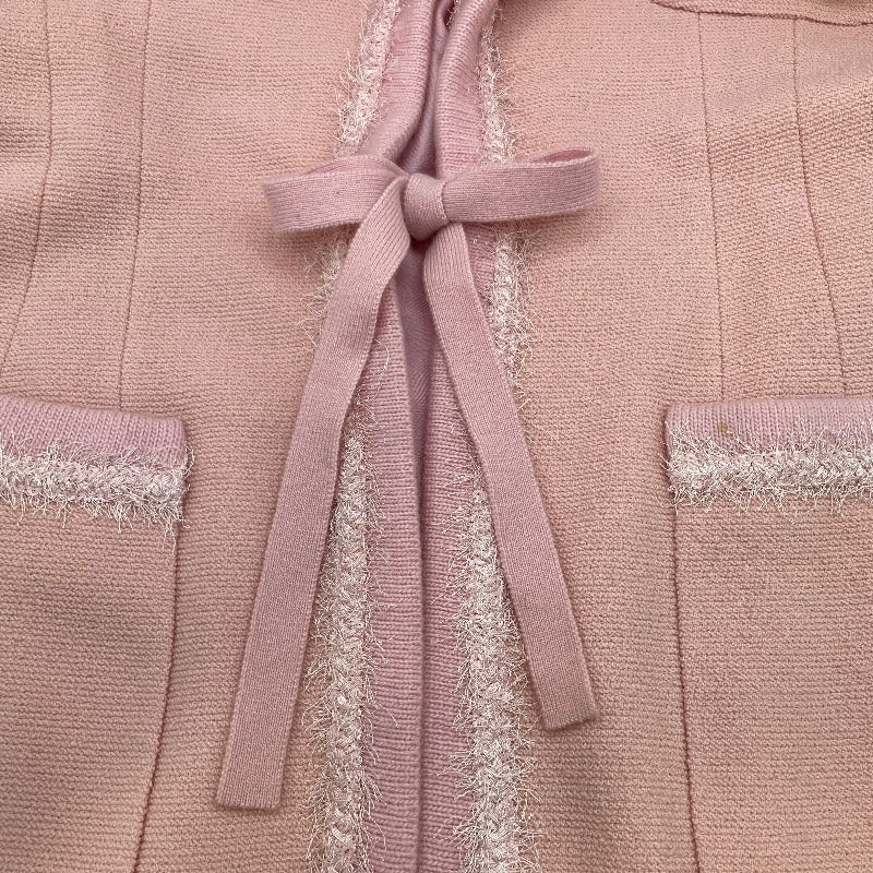 シャネル CHANEL ココマークボタンジャケット&スカート P04100 ピンク ウール レディース セットアップ