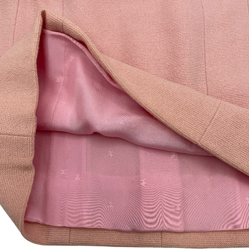 シャネル CHANEL ココマークボタンジャケット&スカート P04100 ピンク ウール レディース セットアップ