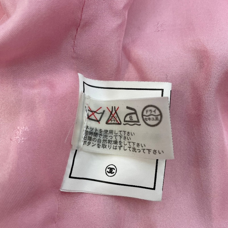 シャネル CHANEL ココマークボタンジャケット&スカート P04100 ピンク ウール レディース セットアップ