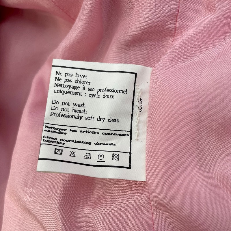 シャネル CHANEL ココマークボタンジャケット&スカート P04100 ピンク ウール レディース セットアップ