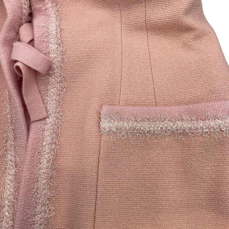 シャネル CHANEL ココマークボタンジャケット&スカート P04100 ピンク ウール レディース セットアップ