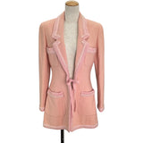 シャネル CHANEL ココマークボタンジャケット&スカート P04100 ピンク ウール レディース セットアップ