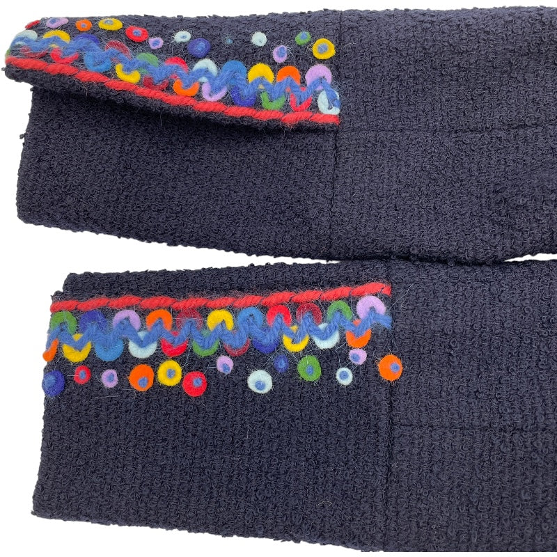 シャネル CHANEL 刺繍装飾ツイードセットアップ P09712V05945 ネイビー ツイード レディース セットアップ