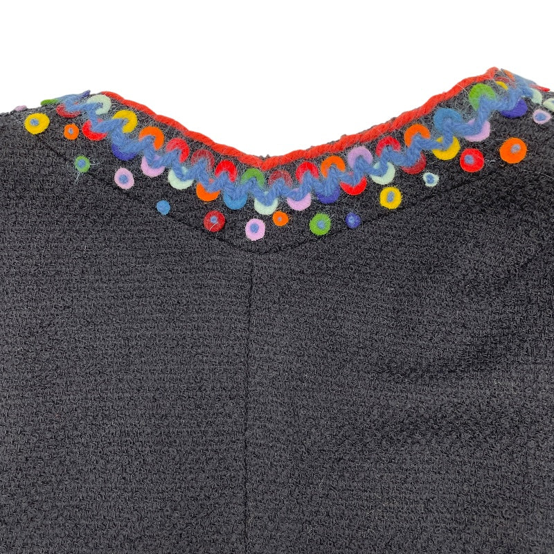 シャネル CHANEL 刺繍装飾ツイードセットアップ P09712V05945 ネイビー ツイード レディース セットアップ