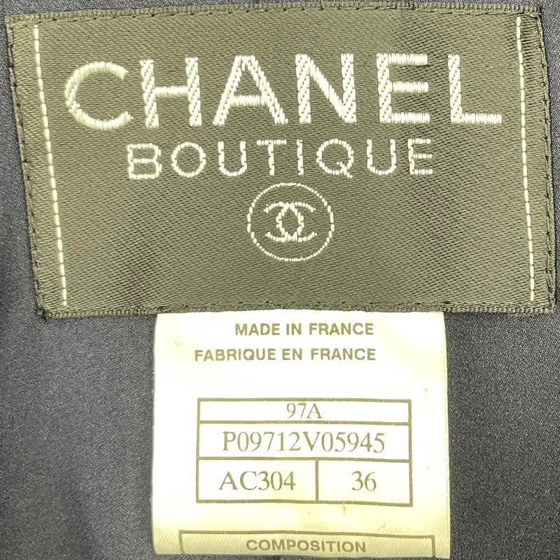 シャネル CHANEL 刺繍装飾ツイードセットアップ P09712V05945 ネイビー ツイード レディース セットアップ