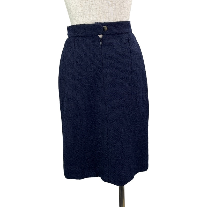 シャネル CHANEL 刺繍装飾ツイードセットアップ P09712V05945 ネイビー ツイード レディース セットアップ