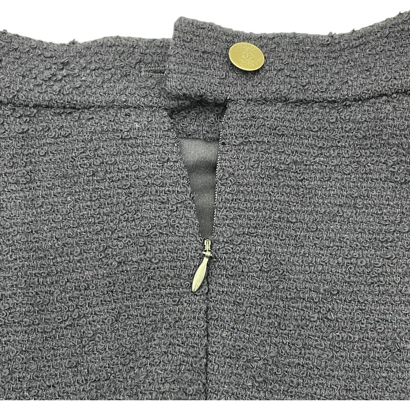 シャネル CHANEL 刺繍装飾ツイードセットアップ P09712V05945 ネイビー ツイード レディース セットアップ