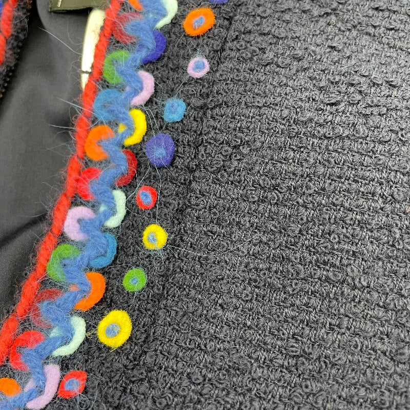 シャネル CHANEL 刺繍装飾ツイードセットアップ P09712V05945 ネイビー ツイード レディース セットアップ