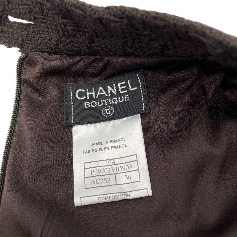 シャネル CHANEL ツイードジャケット&スカートセットアップ P09702 ウール レディース セットアップ