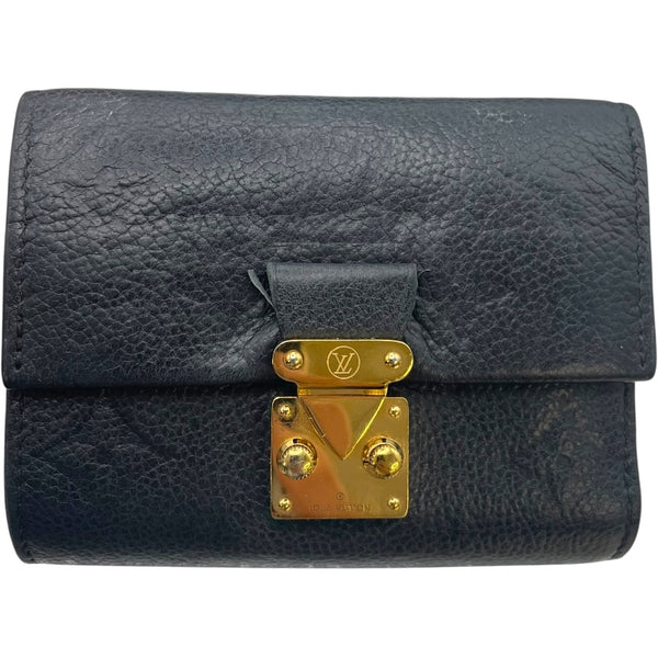 ルイ・ヴィトン LOUIS VUITTON ポルトフォイユ・メティス M80880 ブラック モノグラム・アンプラント レディース 三つ折り財布