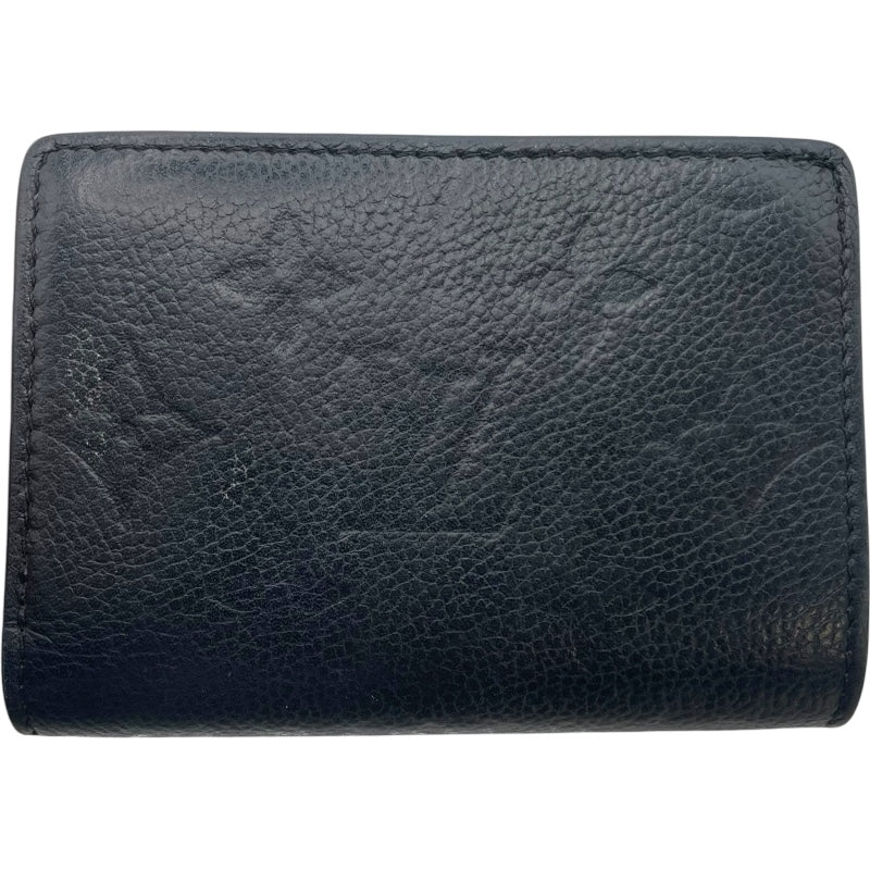 ルイ・ヴィトン LOUIS VUITTON ポルトフォイユ・メティス M80880 ブラック モノグラム・アンプラント レディース 三つ折り財布