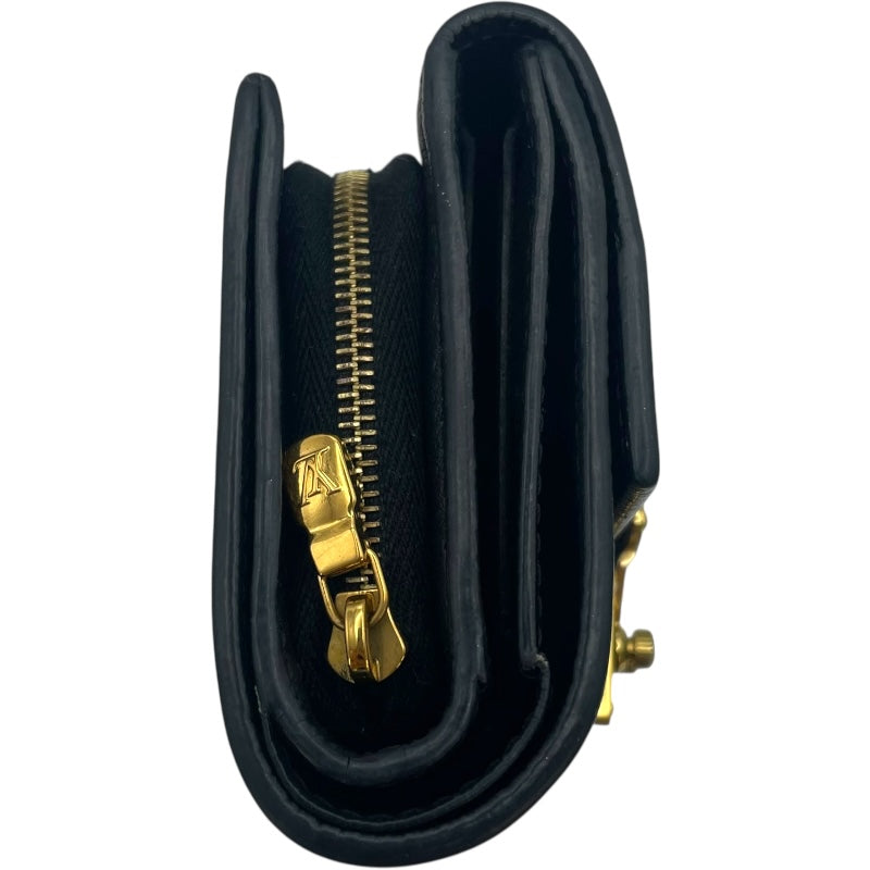 ルイ・ヴィトン LOUIS VUITTON ポルトフォイユ・メティス M80880 ブラック モノグラム・アンプラント レディース 三つ折り財布