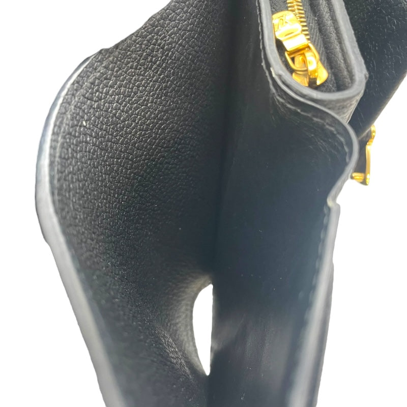 ルイ・ヴィトン LOUIS VUITTON ポルトフォイユ・メティス M80880 ブラック モノグラム・アンプラント レディース 三つ折り財布