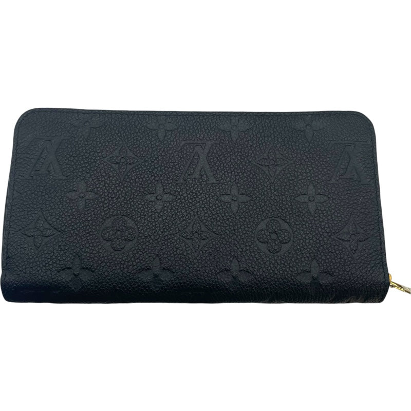 ルイ・ヴィトン LOUIS VUITTON ジッピー・ウォレット M61864 ブラック モノグラム・アンプラント レディース 長財布