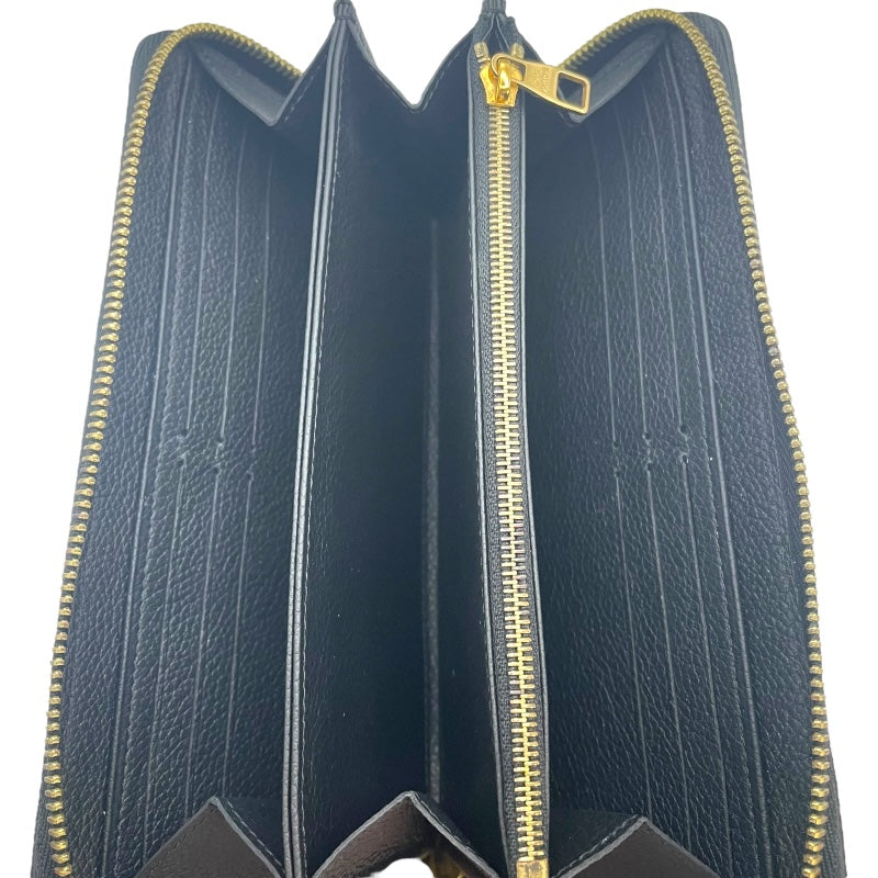 ルイ・ヴィトン LOUIS VUITTON ジッピー・ウォレット M61864 ブラック モノグラム・アンプラント レディース 長財布
