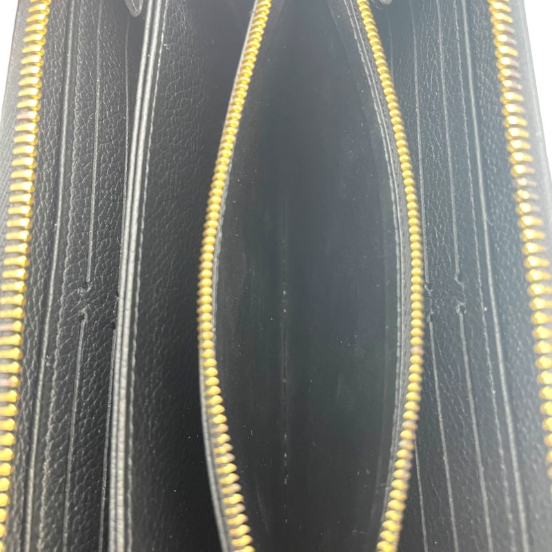ルイ・ヴィトン LOUIS VUITTON ジッピー・ウォレット M61864 ブラック モノグラム・アンプラント レディース 長財布