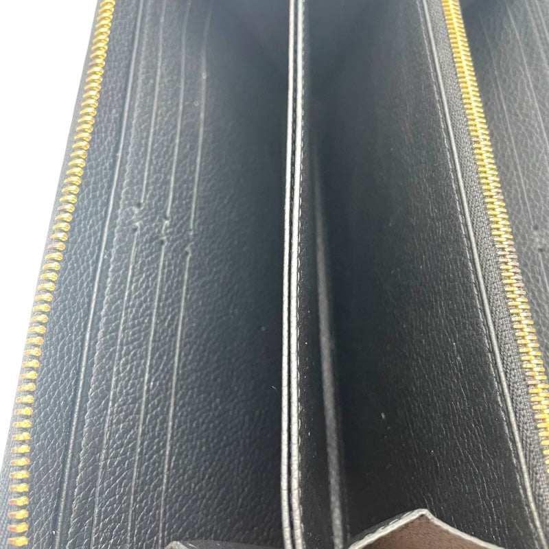 ルイ・ヴィトン LOUIS VUITTON ジッピー・ウォレット M61864 ブラック モノグラム・アンプラント レディース 長財布