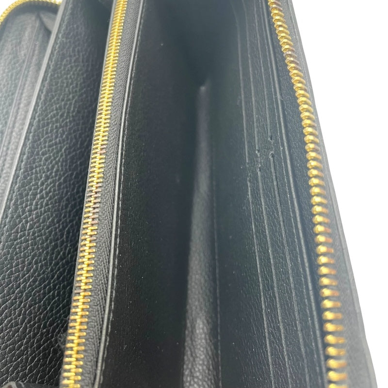 ルイ・ヴィトン LOUIS VUITTON ジッピー・ウォレット M61864 ブラック モノグラム・アンプラント レディース 長財布