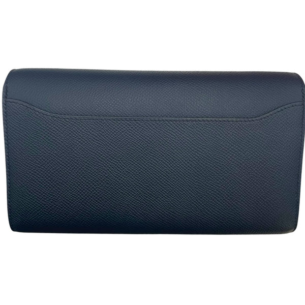 エルメス HERMES コンスタンス トゥーゴ― タッチ W刻印 ブルーインディゴ GD金具 エプソン/アリゲーター レディース 長財布