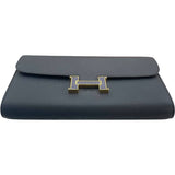 エルメス HERMES コンスタンス トゥーゴ― タッチ W刻印 ブルーインディゴ GD金具 エプソン/アリゲーター レディース 長財布