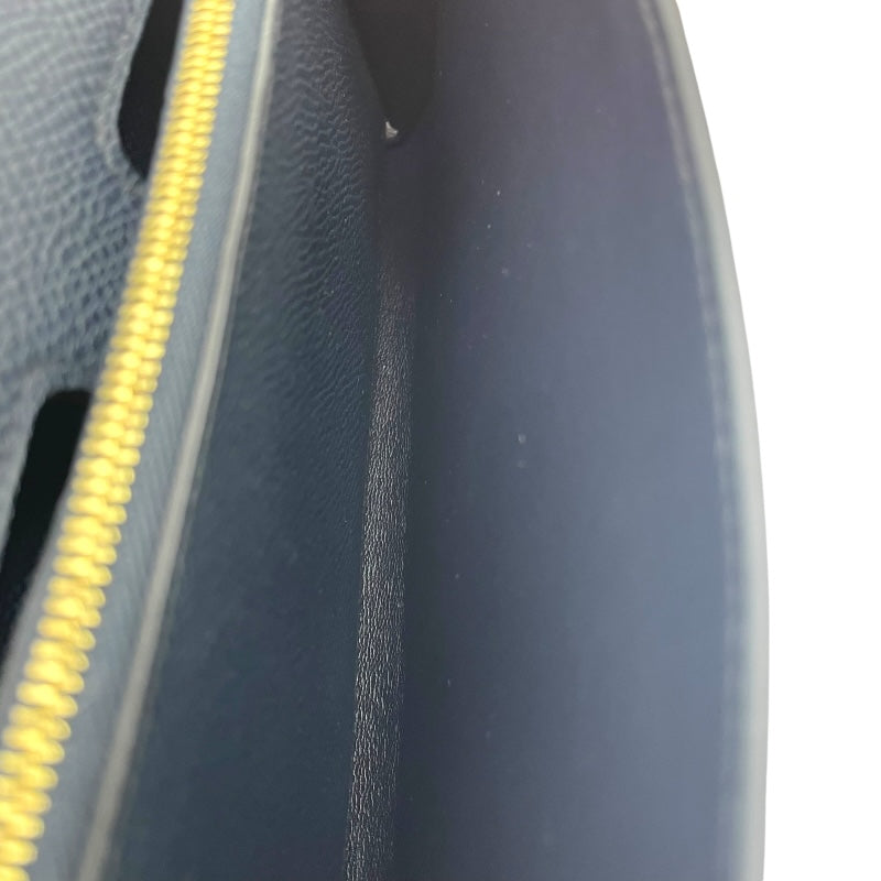 エルメス HERMES コンスタンス トゥーゴ― タッチ W刻印 ブルーインディゴ GD金具 エプソン/アリゲーター レディース 長財布