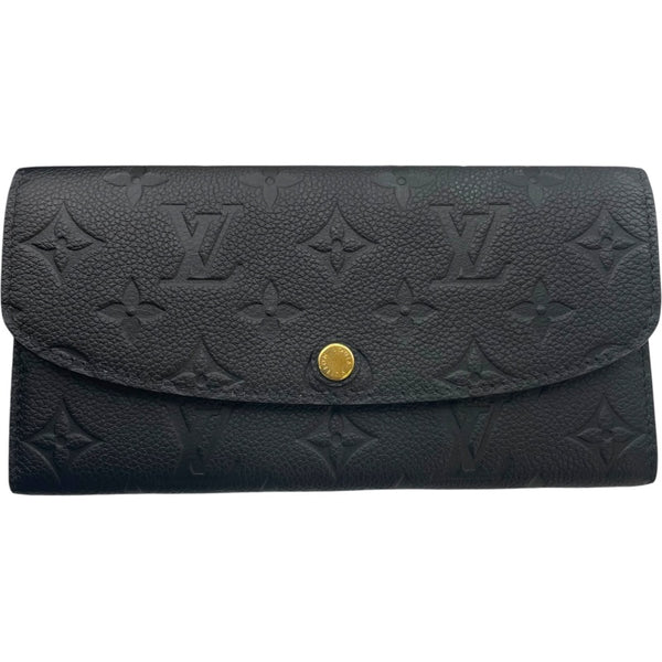 ルイ・ヴィトン LOUIS VUITTON ポルトフォイユ・エミリー M62369 ブラック モノグラム・アンプラント レディース 長財布
