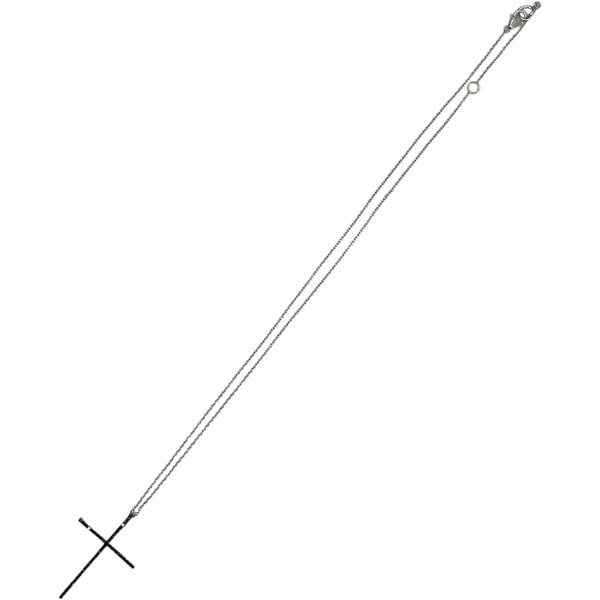 ポンテヴェキオ Ponte Vecchio ブラックダイヤ クロスモチーフネックレス ホワイトゴールド K18WG ブラックダイヤモンド ジュエリー