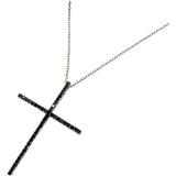 ポンテヴェキオ Ponte Vecchio ブラックダイヤ クロスモチーフネックレス ホワイトゴールド K18WG ブラックダイヤモンド ジュエリー