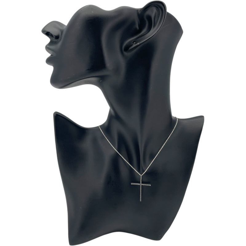 ポンテヴェキオ Ponte Vecchio ブラックダイヤ クロスモチーフネックレス ホワイトゴールド K18WG ブラックダイヤモンド ジュエリー