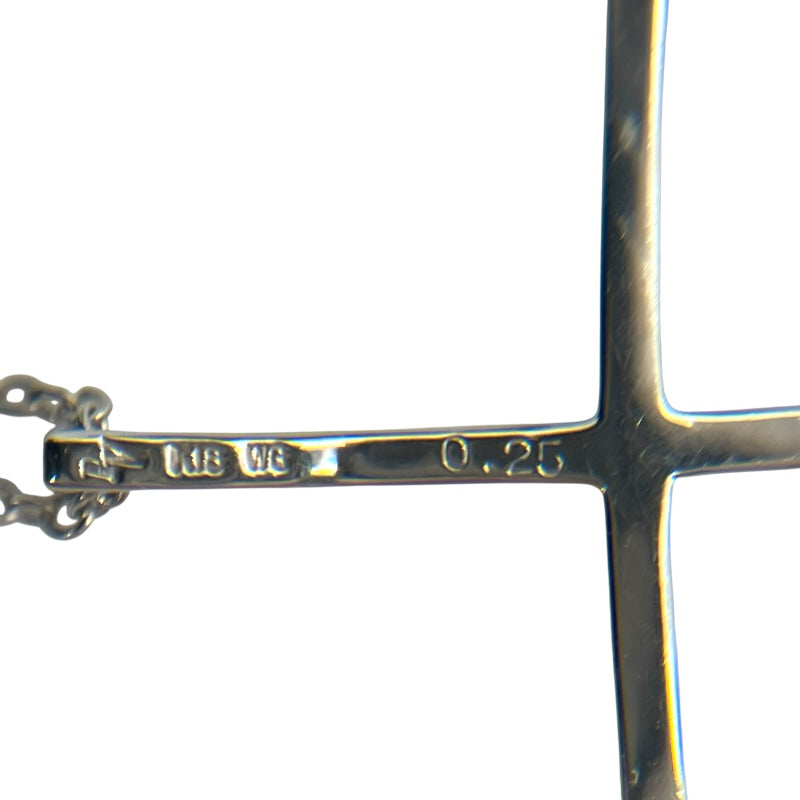 ポンテヴェキオ Ponte Vecchio ブラックダイヤ クロスモチーフネックレス ホワイトゴールド K18WG ブラックダイヤモンド ジュエリー