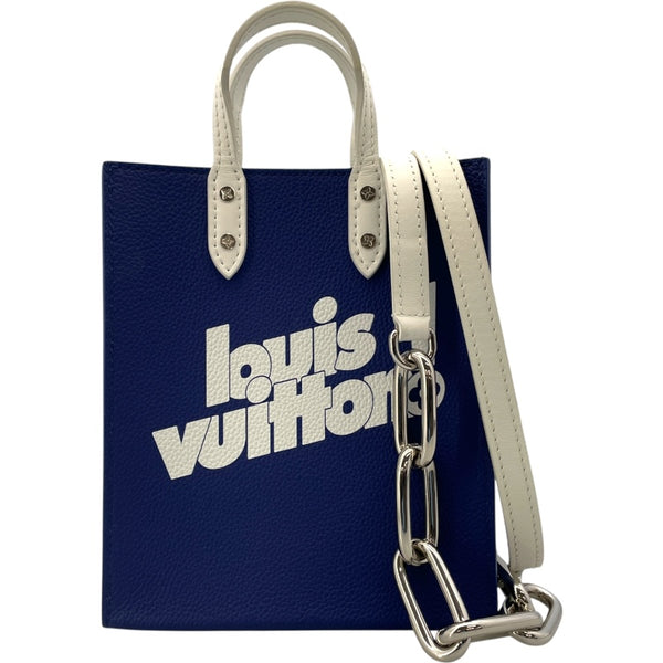 ルイ・ヴィトン LOUIS VUITTON エブリデイLV サックプラXS M80841 ブルー/ホワイト レザー レディース ショルダーバッグ