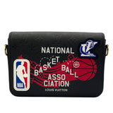 ルイ・ヴィトン LOUIS VUITTON NBAコラボ ステュディオ メッセンジャーバッグ M58498 ブラック モノグラム ・アンプラント レディース ショルダーバッグ