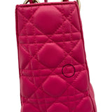 クリスチャン・ディオール Christian Dior レディディオールミディアム ピンク GD金具 カナージュ レディース ハンドバッグ