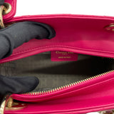 クリスチャン・ディオール Christian Dior レディディオールミディアム ピンク GD金具 カナージュ レディース ハンドバッグ